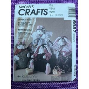 McCalls 5987 Sewing pattern victorian cat bunny clothes 1980s